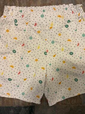 Eros Fruit Print High-Waisted Shorts